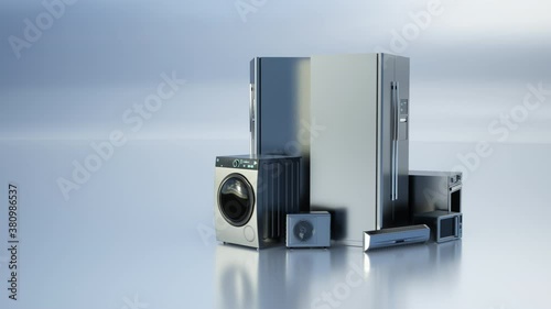 Modern home appliance. Studio shot.