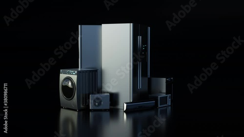 Modern home appliance. Studio shot.