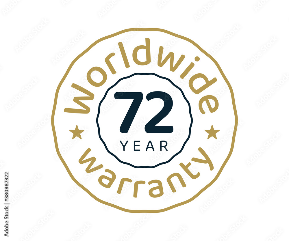 72 years worldwide warranty, 72 years global warranty
