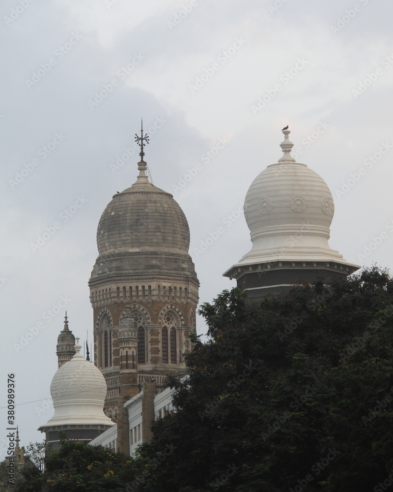 BMC building and Chhatrapati Shivaji Terminus in Mumbai, Maharashtra, India (historical buildings of British era) 