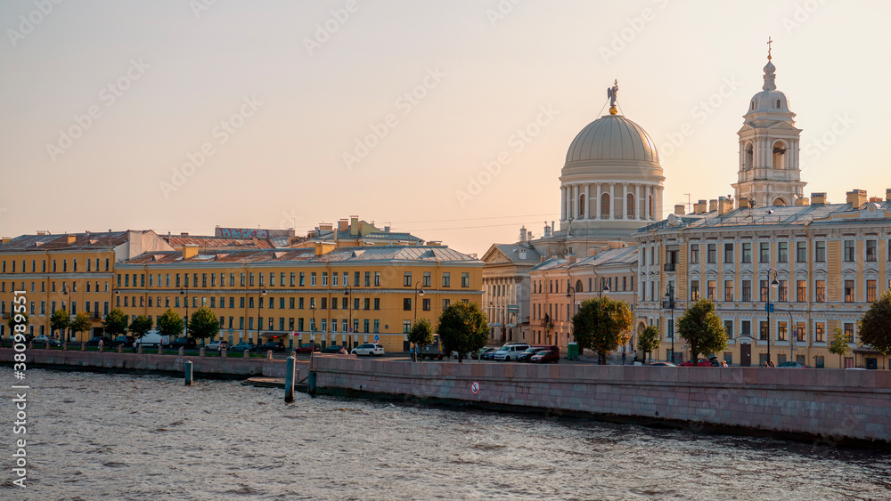 St Petersburg, Makarova embankment. Church of the Holy Great Martyr Catherine.