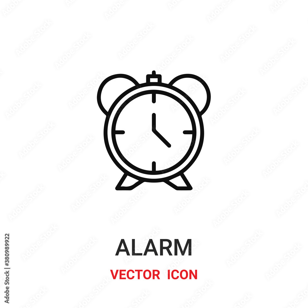 alarm icon vector symbol. alarm clock symbol icon vector for your design. Modern outline icon for your website and mobile app design. alarm icon vector symbol. alarm clock symbol icon vector for your design. Modern outline icon for your website and mobile app design.