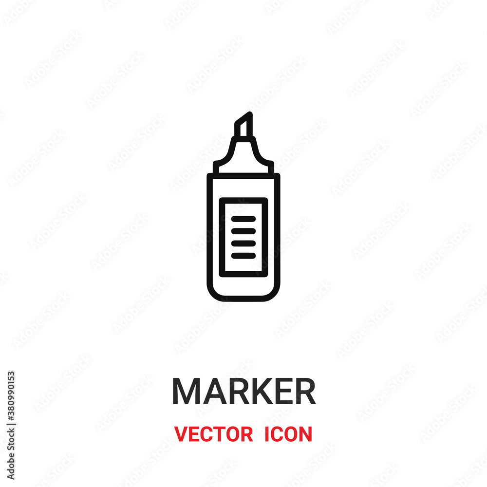 marker icon vector symbol. marker symbol icon vector for your design. Modern outline icon for your website and mobile app design. marker icon vector symbol. marker symbol icon vector for your design. Modern outline icon for your website and mobile app design.