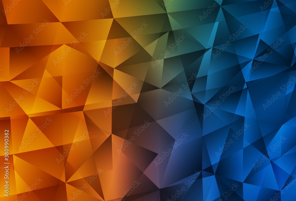Dark Blue, Yellow vector polygonal template. Dark Blue, Yellow vector polygonal template.