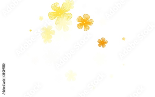 Light Orange vector natural pattern with flowers.