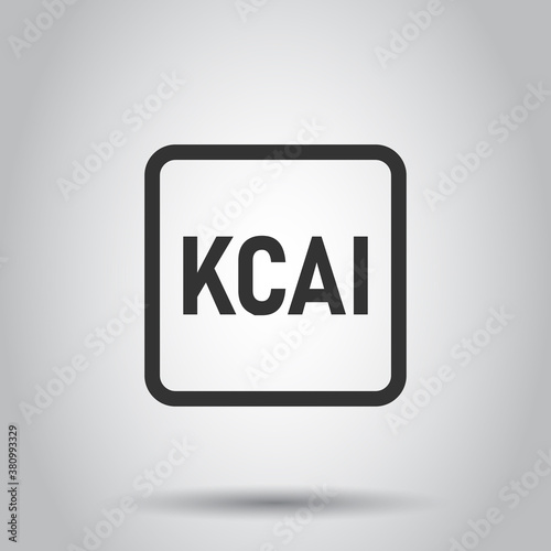 Free Download Kcal icon in flat style. Diet vector illustration on white isolated background. Calories business concept. - GFXLoad
