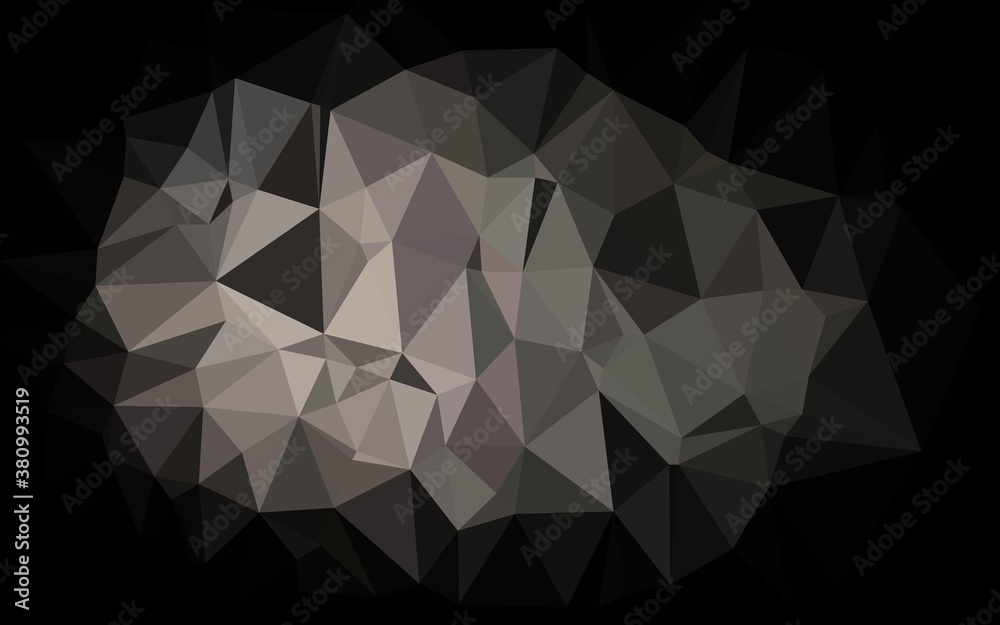 Dark Black vector low poly layout. Colorful abstract illustration with gradient. Template for a cell phone background.