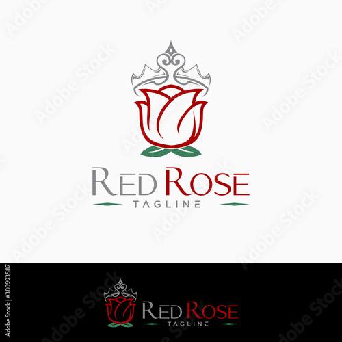 Creative rose logo. design vector.