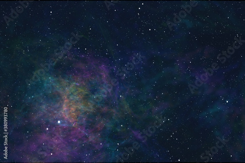 nebula and stars in space background