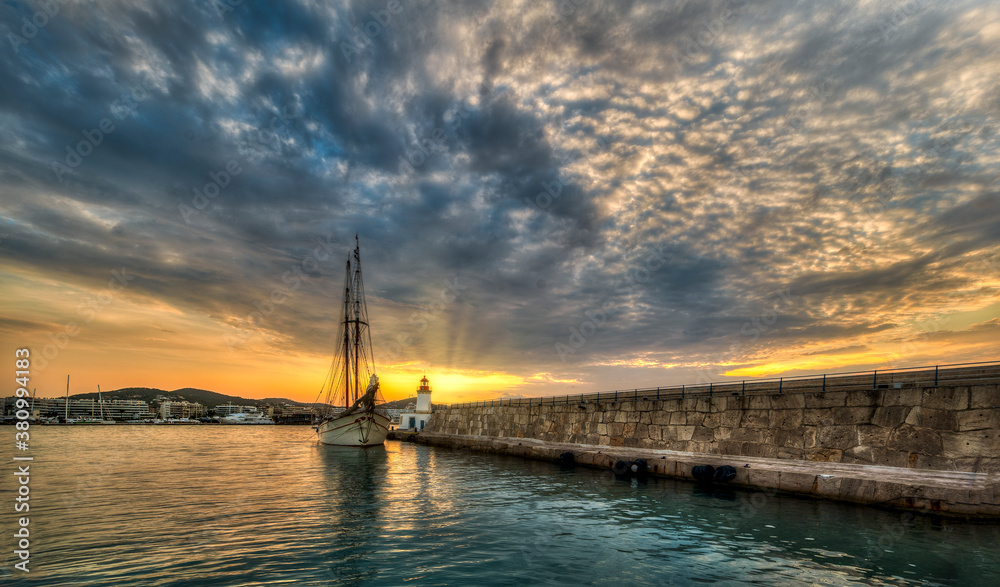 The port of the city of Ibiza - Balearic Islands.