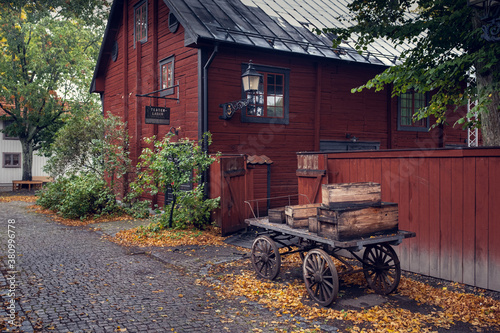 Schilderij op canvas Wadköping Open Air Museum in Örebro Sweden