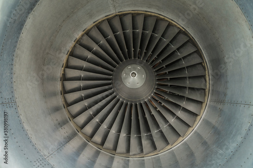 engine fan of an airplane