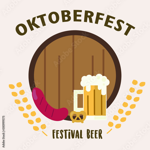 illustration of an oktoberfest card