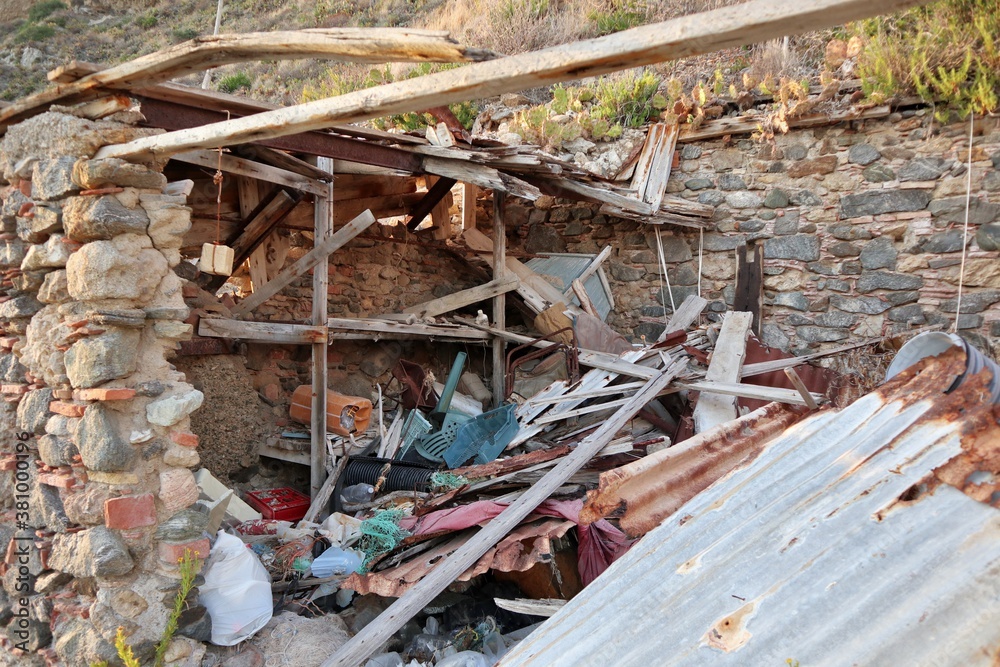 Obraz premium Milazzo - Ruderi della vecchia tonnara di Sant'Antonio