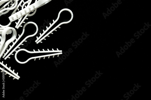 black  blackness  nigritude  nigrescence  dark background with white details  Texture.surface  area  side. Abstract image. White object on dark background.Copy space