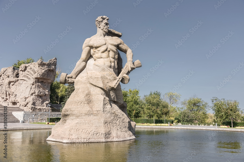 Volgograd, Russia, September 22, 2020. Mamaev Kurgan. Motherland Monument. Historical monument.