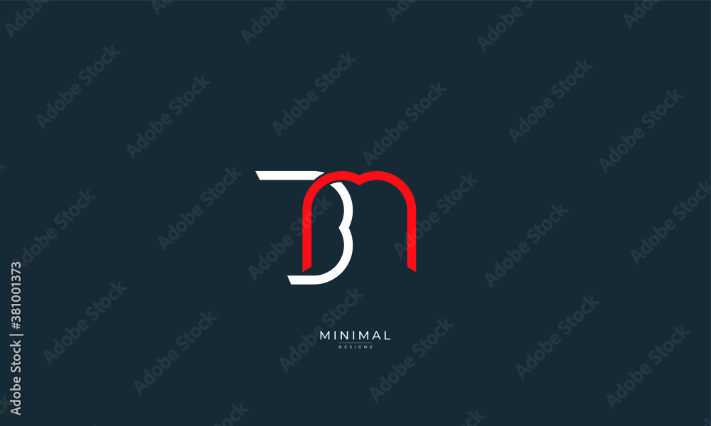 Alphabet letter icon logo BM Alphabet letter icon logo BM