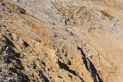 Obraz na plátně lifeless desert rocky mountainside with sharp rocks