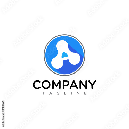 This is a A letter logo template