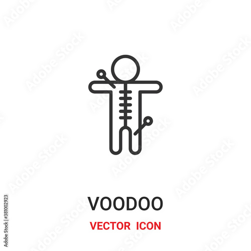 voodoo icon vector symbol. voodoo symbol icon vector for your design. Modern outline icon for your website and mobile app design.