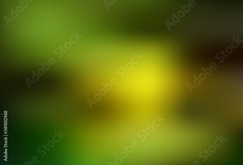 Dark Green, Yellow vector blurred bright template.
