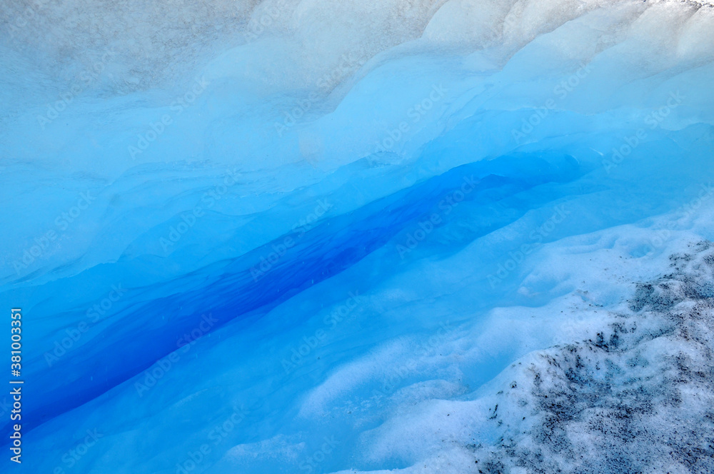 Obraz An infinitely deep blue crack in a glacier in Norway