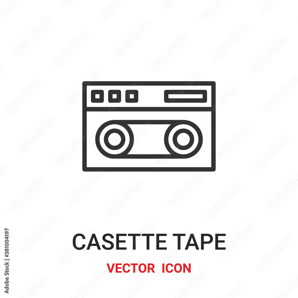 cassette tape icon vector symbol. cassette tape symbol icon vector for your design. Modern outline icon for your website and mobile app design. cassette tape icon vector symbol. cassette tape symbol icon vector for your design. Modern outline icon for your website and mobile app design.