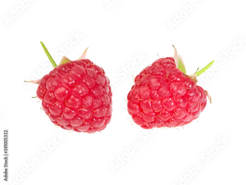 Raspberry isolated on white.