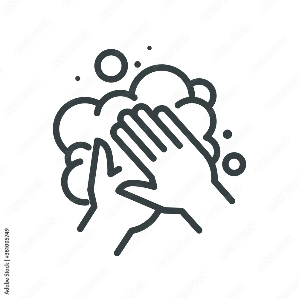 Wash Hands Washing Hands Hygiene Linear Line Icon Editable stroke Coronavirus Wash Hands Washing Hands Hygiene Linear Line Icon Editable stroke Coronavirus