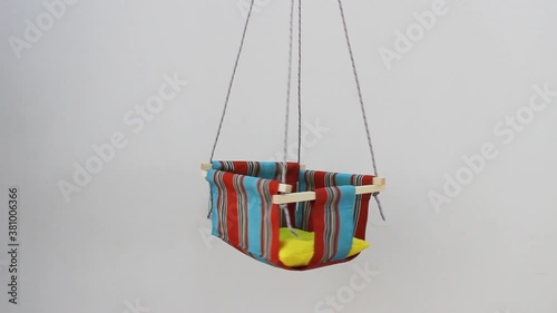 baby wooden swing photo