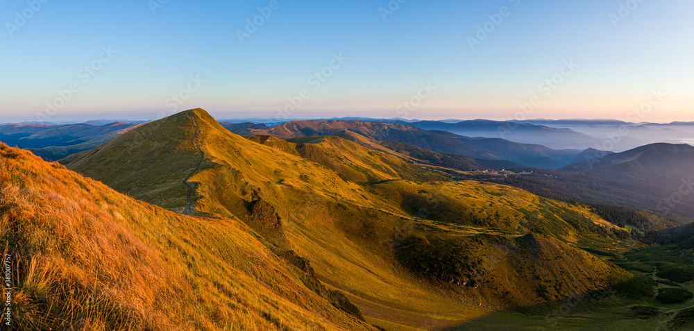 Panorama of the Carpathian Mountains. Svidovets ridge. Ukraine Panorama of the Carpathian Mountains. Svidovets ridge. Ukraine