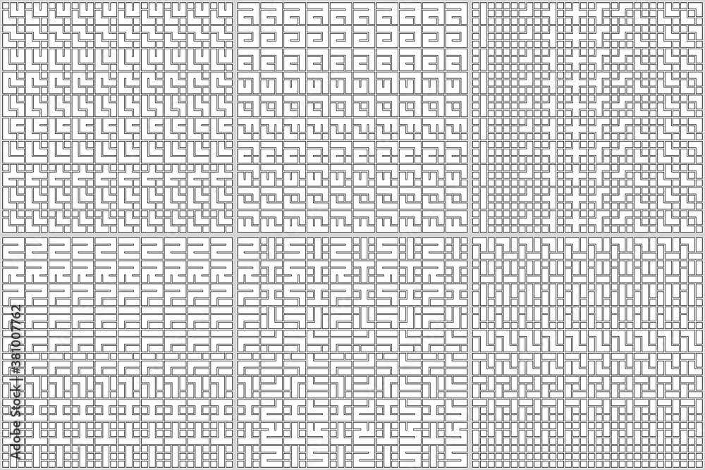 Seamless ethnic ornaments collection. Checks, squares, rectangles, figures, symbols, signs patterns. Geometrical backgrounds set. Tribal images kit. Ethnical motif. Folk prints. Abstract vectors. Seamless ethnic ornaments collection. Checks, squares, rectangles, figures, symbols, signs patterns. Geometrical backgrounds set. Tribal images kit. Ethnical motif. Folk prints. Abstract vectors.
