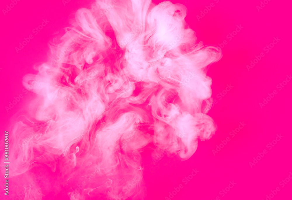 white soft smoke with pink color background