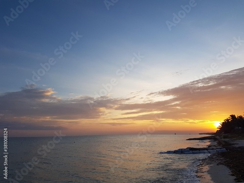 sunset over the sea