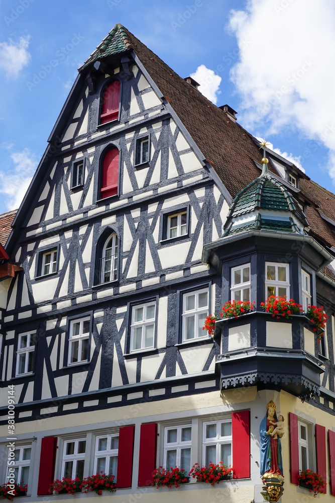 Beautiful old building in Rothenburg ob der Tauber