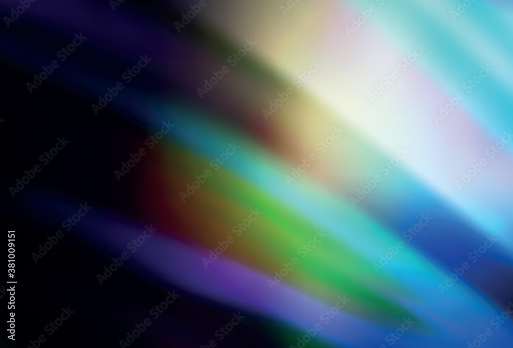 Dark Blue, Yellow vector blurred shine abstract background.