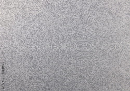 Paisley or paisley grey background. oriental background banner