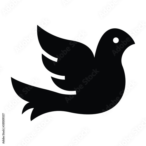 love bird vector glyph icon