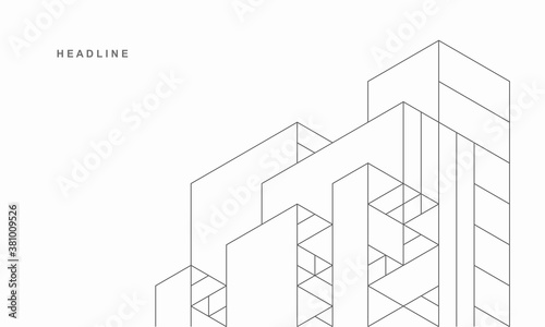 Abstract geometric technological background. Vector creative design.