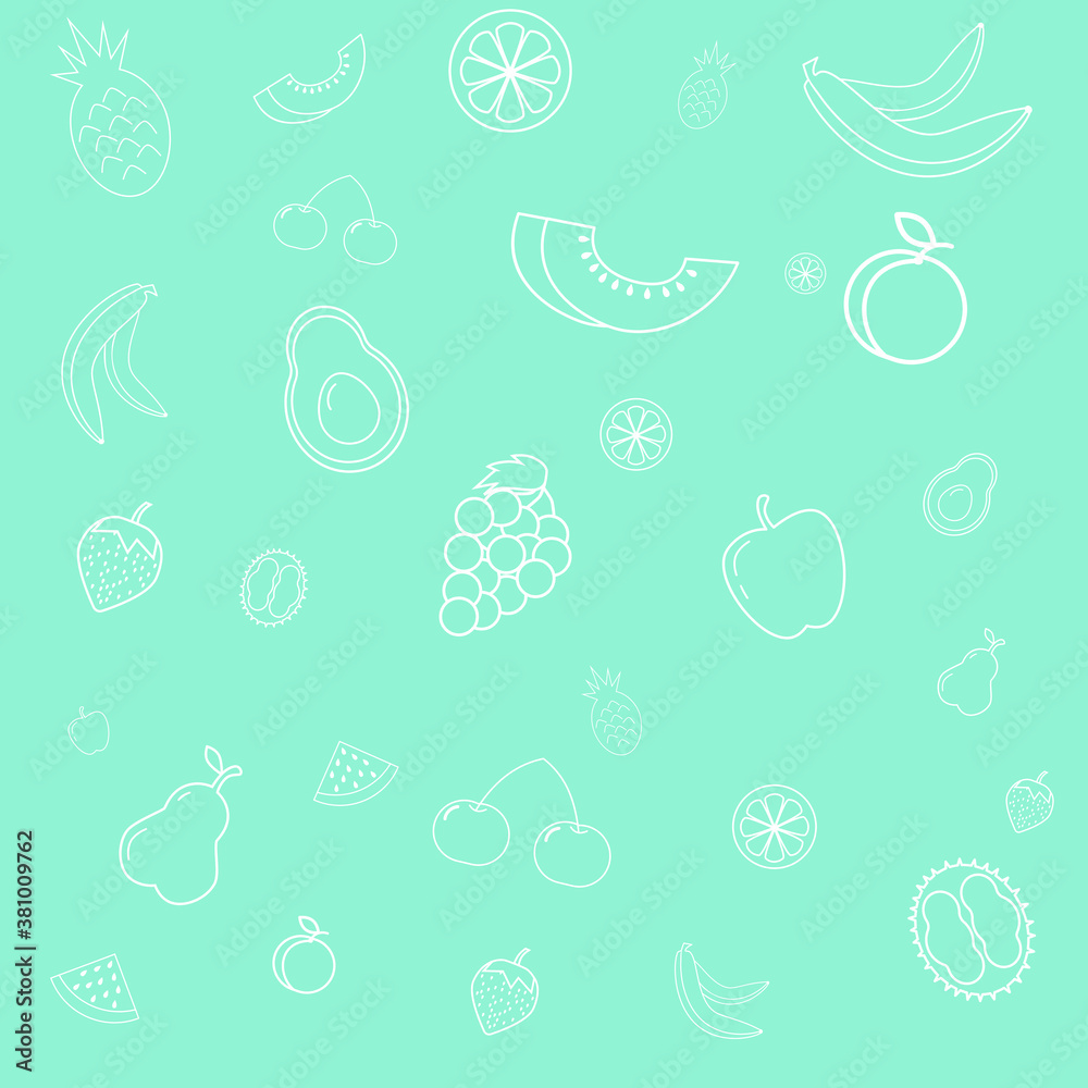 Vector background consisting of filled juicy fruits. Vector background consisting of filled juicy fruits.