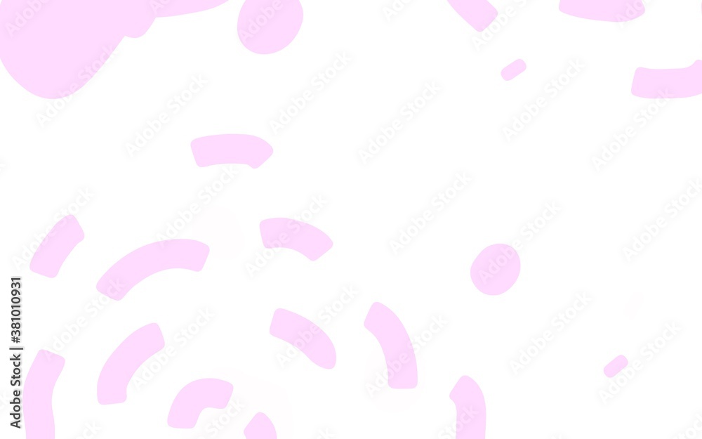 Light Pink vector backdrop with memphis shapes.