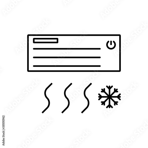 Air conditioner line icon outline style vector
