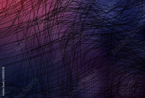 Dark Purple vector background with wry lines.