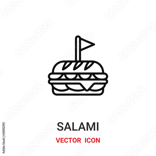 sandwich icon vector symbol. sandwich symbol icon vector for your design. Modern outline icon for your website and mobile app design.