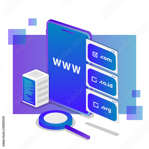 Isometric design domain registration conceptual vector