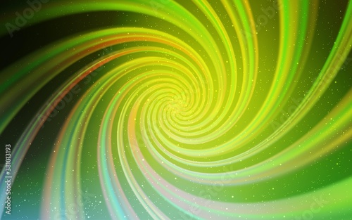 Light Green, Yellow vector texture with milky way stars. Modern abstract illustration with Big Dipper stars. Template for cosmic backgrounds.