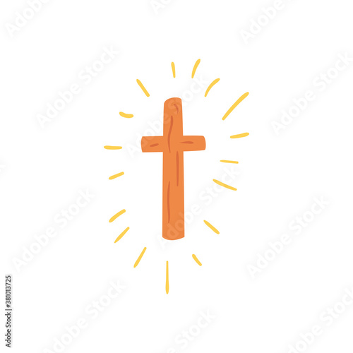 cross with lines free form style icon vector design