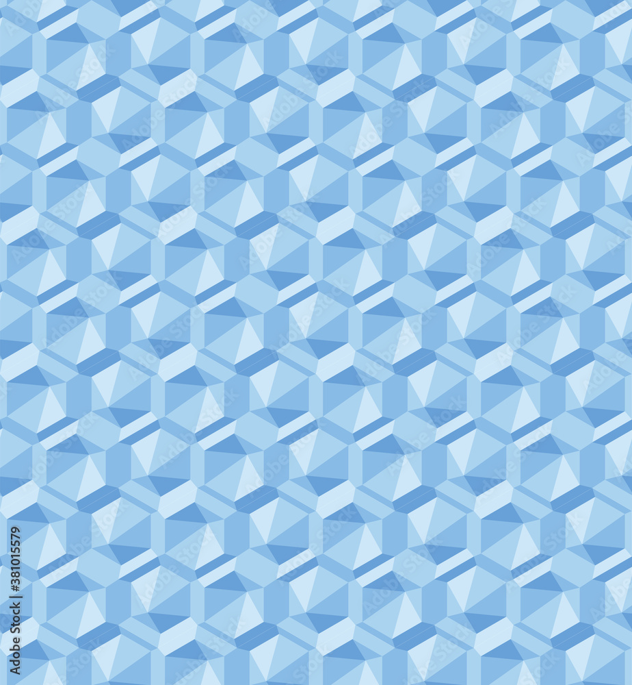 Abstract seamless background. Noise structure with hexagons