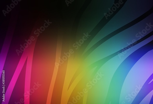 Dark Multicolor vector colorful abstract texture.