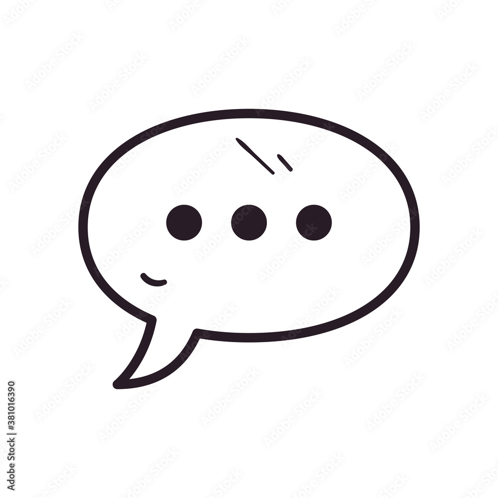 Communication bubble line style icon vector design Communication bubble line style icon vector design